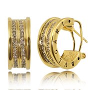  Серьги дорожка камней Gold