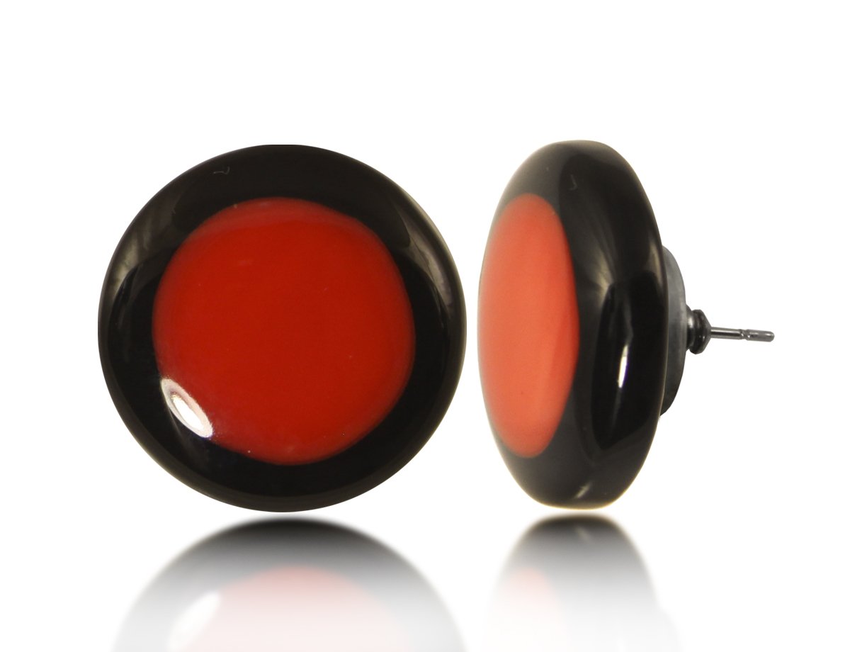 Серьги Мурано Red and Black -  купить в интернет-магазине Белый Барс - фото