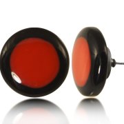 Серьги Мурано Red and Black