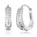 Серьги двойная дорожка в серебре