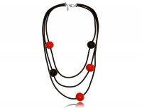 Колье Black and red мурано 