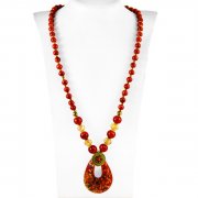 Колье с подвеской Murano Red