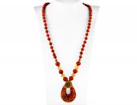 Колье с подвеской Murano Red