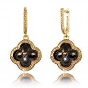  Серьги керамика Black Flower