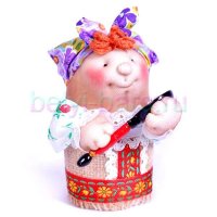 Кукла из капрона Баба со скалкой