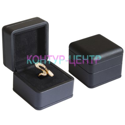 ЛК-2 Коробочка под кольцо кожаная