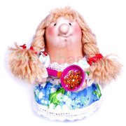 Кукла Девочка с косичками капроновая