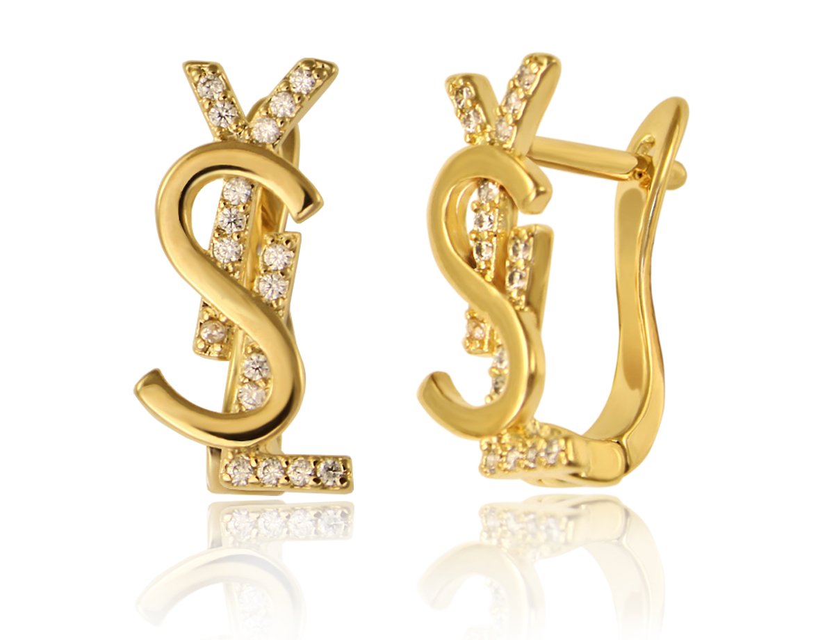  Серьги YSL  -  купить в интернет-магазине Белый Барс - фото