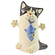 Фигурка кот с рыбой