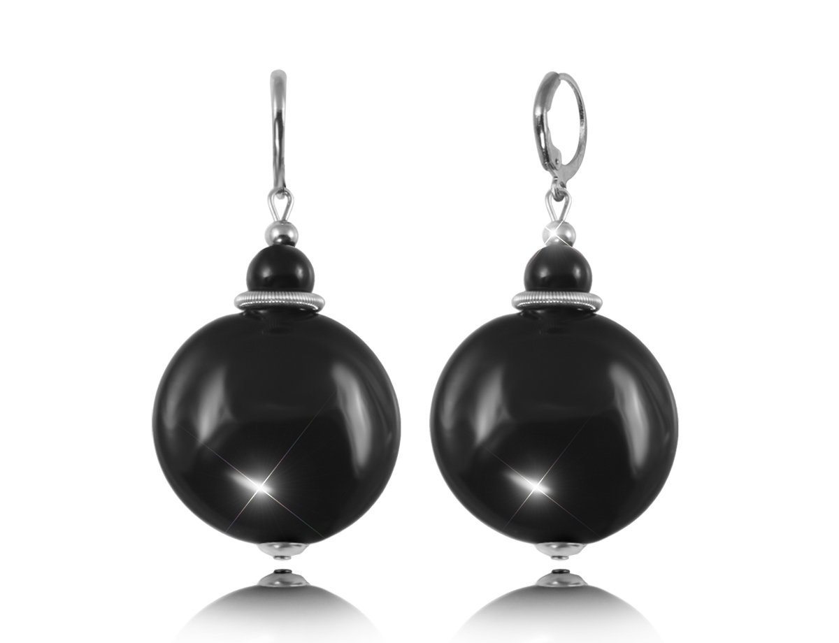 Серьги Мурано Black -  купить в интернет-магазине Белый Барс - фото