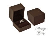 SK-1 Футляр кожаный для кольца коричневый