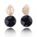 Серьги с черным агатом New