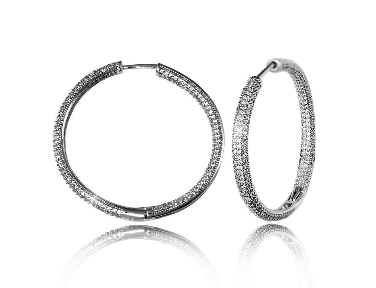 Серьги Конго с цирконами -  купить в интернет-магазине Белый Барс - фото