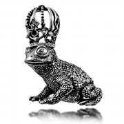 Брошь Лягушка с короной