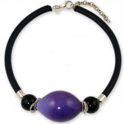 Колье ожерелье из муранского стекла Violet