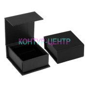 KMS-1-1 Картонная коробочка на магните черная под кольцо