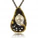 Кулон с жемчугом Black style Gold