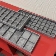 Для хранения украшений в тумбочке - светло-серая элитная замша