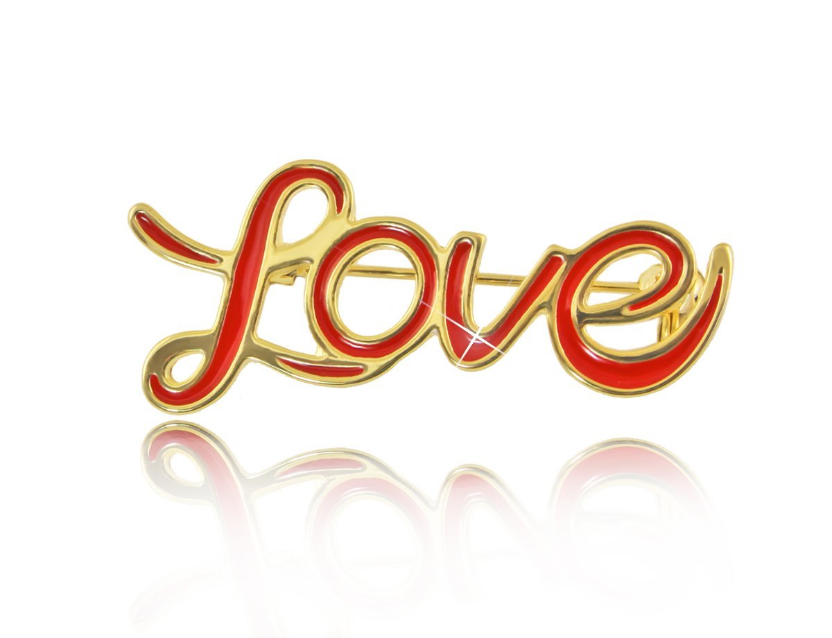 Брошь LOVE -  купить в интернет-магазине Белый Барс - фото