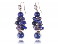Серьги длинные синие Blue