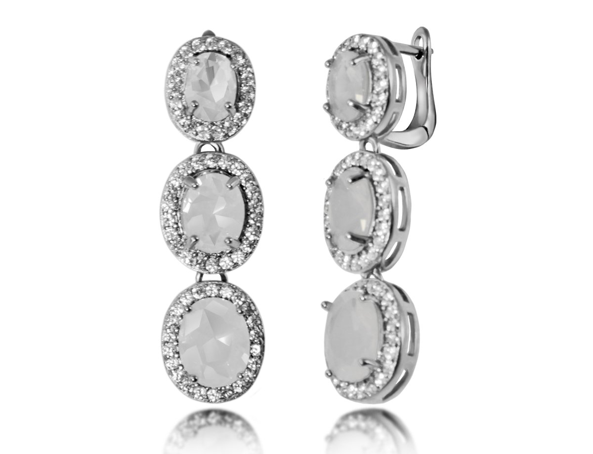 Серьги с кристаллами Gorgeous crystal -  купить в интернет-магазине Белый Барс - фото