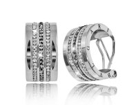  Серьги дорожка Triple track silver 