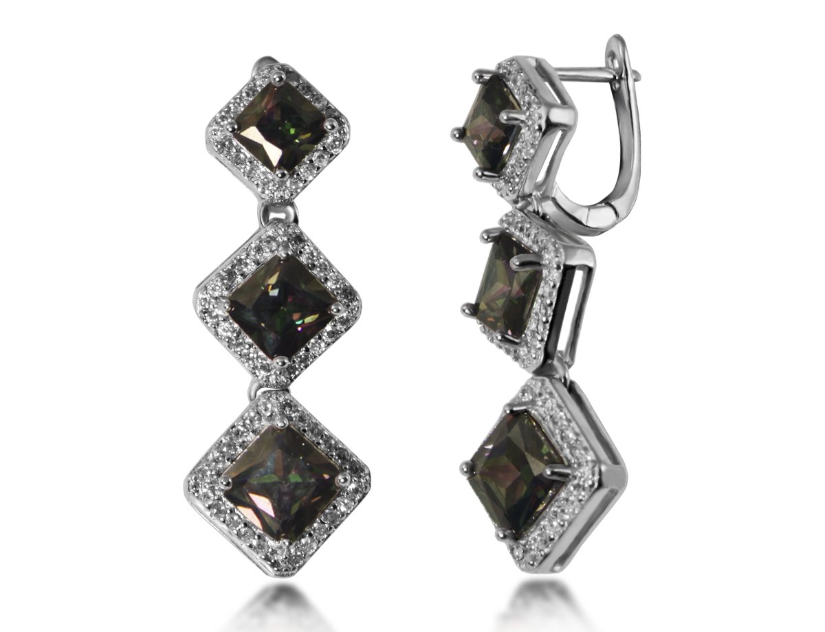 Серьги с кристаллами Great crystal  -  купить в интернет-магазине Белый Барс - фото