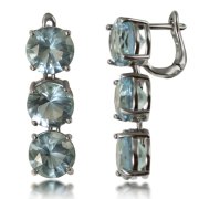 Серьги с кристаллами Blue crystal  
