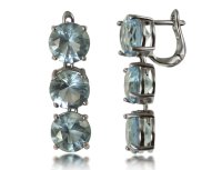 Серьги с кристаллами Blue crystal  