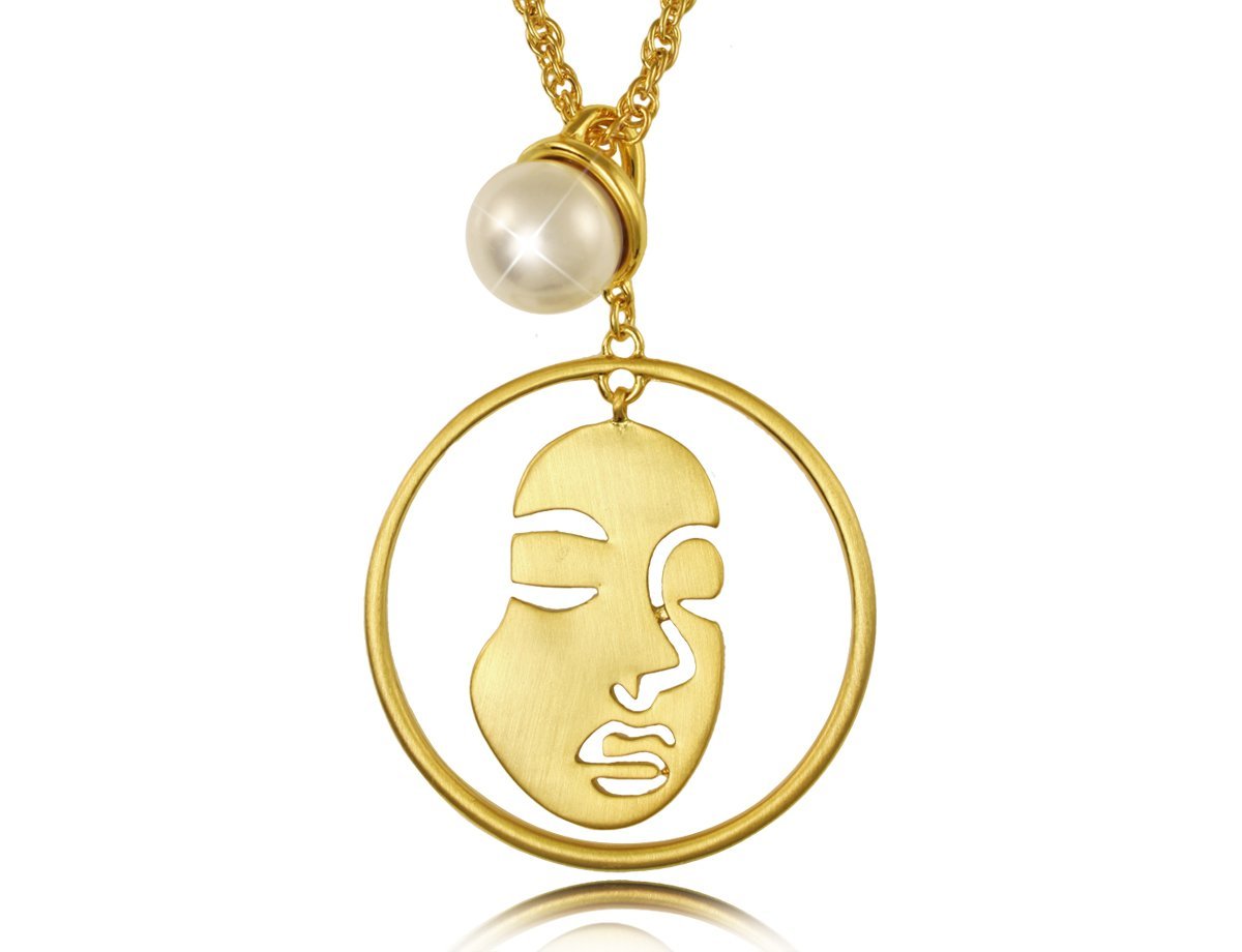 Кулон круглый Gold person -  купить в интернет-магазине Белый Барс - фото