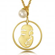Кулон круглый Gold person