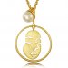 Кулон круглый Gold person