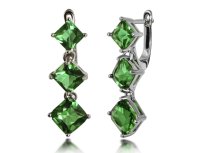 Серьги с кристаллами Green crystal    