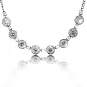 Колье с кристаллами Silver