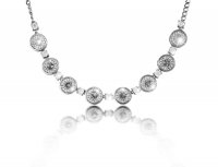 Колье с кристаллами Silver