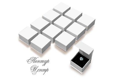 KMS-1-12 Картонные коробочки на магните белые, комплект 12 шт