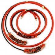 Колье и браслет Murano red