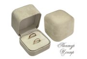 FU-602-1 Футляр для обручальных колец бежевый нубук