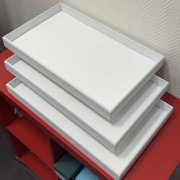 Универсальные планшеты по размерам заказчика из белой кожи