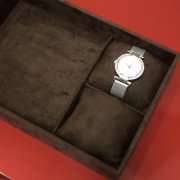 Планшет для часов, украшений из темно-коричневой элитной замши