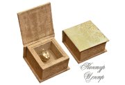 Футляр для кольца (серег) золотистый