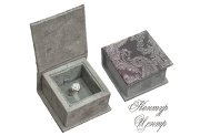 Футляр для кольца (серег) серебристый