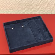 Планшет для украшений комбинированный - выполнено по чертежу из синей элитной замши