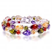 Браслет с цветными кристаллами Zircon