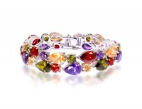 Браслет с цветными кристаллами Zircon
