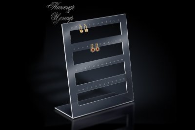 PB01 Подставка из акрила для серег - 4 уровня (24 пары)