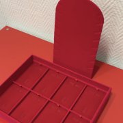 Планшет для и подставка для украшений из красной замши