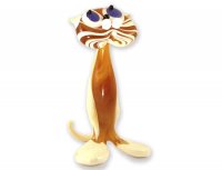 Рыжий кот фигурка из стекла