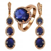 Комплект синие камни Blue