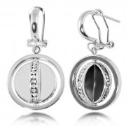 Серьги Сrystal silver